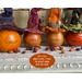 This image shows the back of the Halloween witches. I engrave their names into the gourd shell using wood-burning tools.